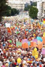 Demonstrators in Madrid