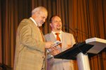 Balearic vice president Moragues with pastor Sintes